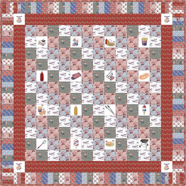 Celebrate Freedom Picnic Quilt Kit - 73 1 2  x 73 1 2  Discount