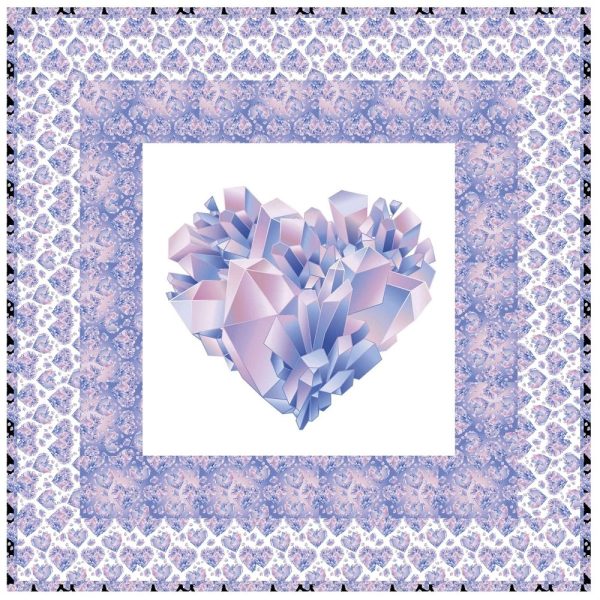 Watercolor Crystals & Hearts Wall Hanging 42  x 42  For Cheap