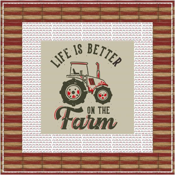 Life is Better on the Farm Wall Hanging Lap Quilt Kit - 42  x 42  Online Hot Sale