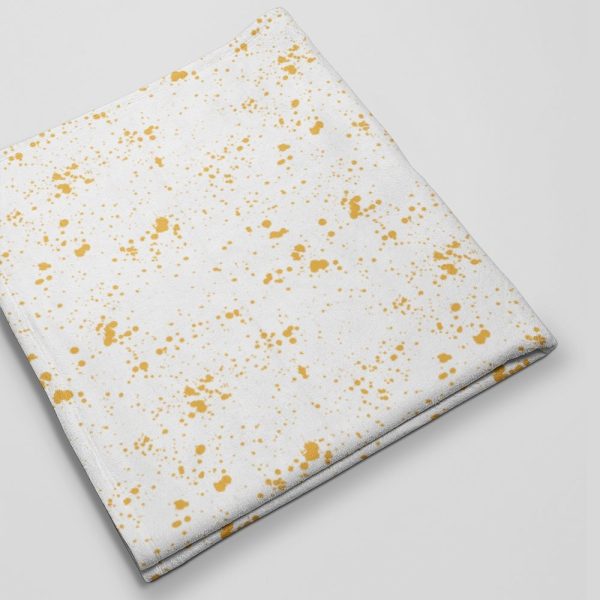 Sunflowers and Bees Yellow Paint Splatter Fabric Fashion - Image 2