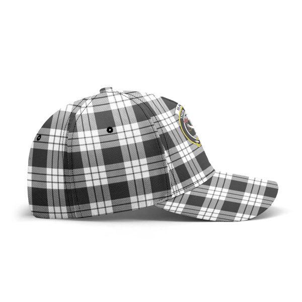 MacFarlane Black _ White Tartan Crest Classic Cap Hot on Sale - Image 4