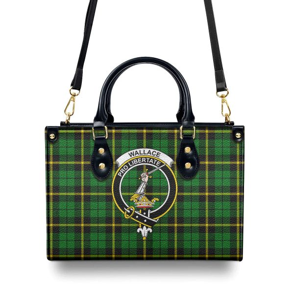 Wallace Hunting Modern Tartan Crest Leather Handbag Online Hot Sale - Image 4
