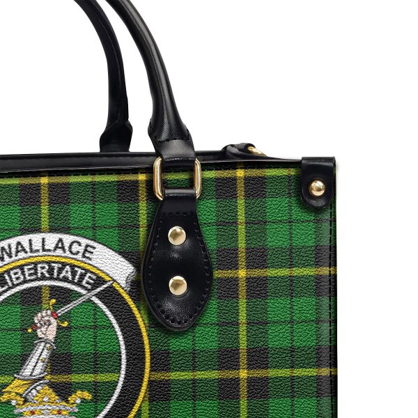Wallace Hunting Modern Tartan Crest Leather Handbag Online Hot Sale - Image 5