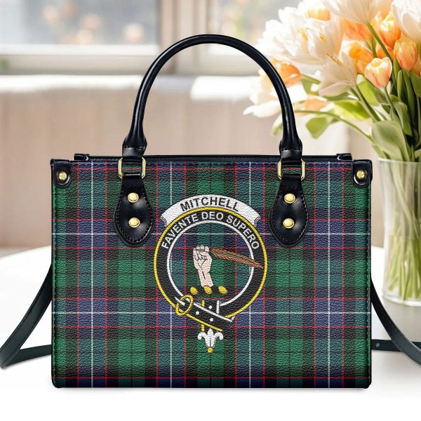 Mitchell Modern Tartan Crest Leather Handbag Online