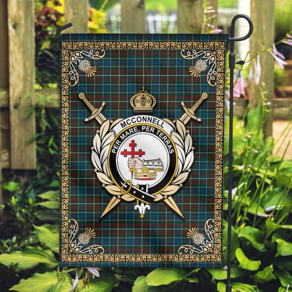 McConnell Tartan Crest Garden Flag - Celtic Thistle Style on Sale - Image 2