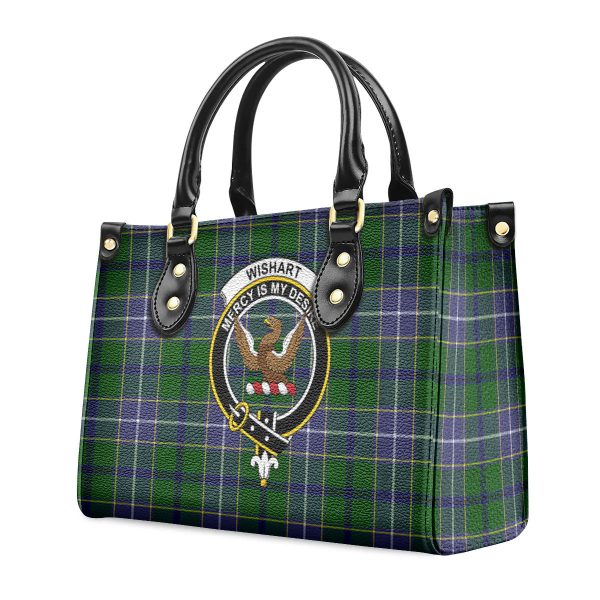 Wishart Hunting Tartan Crest Leather Handbag For Cheap - Image 3