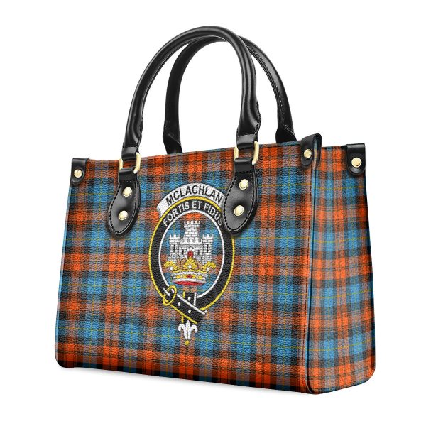 McLachlan Ancient Tartan Crest Leather Handbag Fashion - Image 3