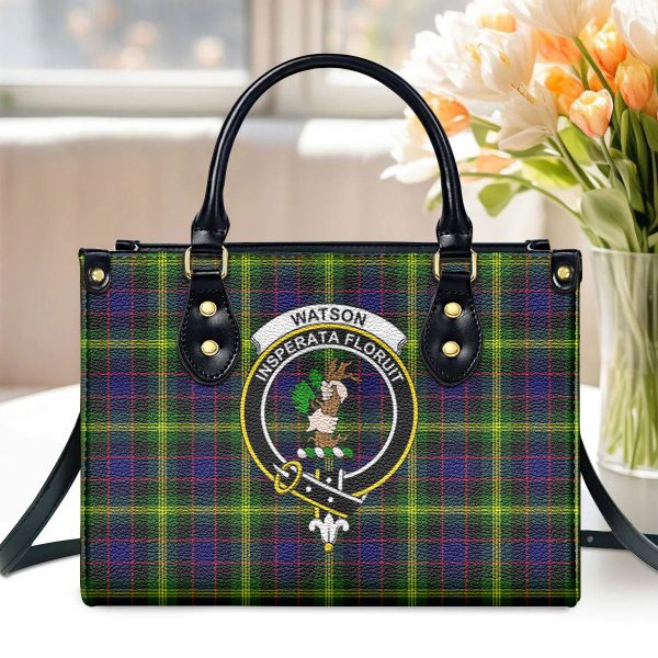 Watson Modern Tartan Crest Leather Handbag Supply