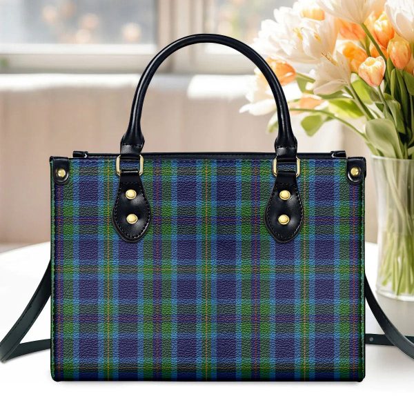 Miller Tartan Crest Leather Handbag on Sale