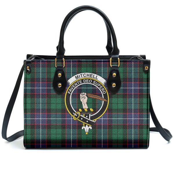 Mitchell Modern Tartan Crest Leather Handbag Online - Image 2