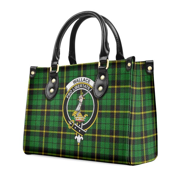 Wallace Hunting Modern Tartan Crest Leather Handbag Online Hot Sale - Image 3