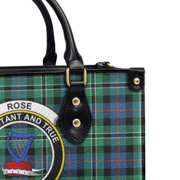 Rose Hunting Ancient Tartan Crest Leather Handbag Online Sale - Image 5