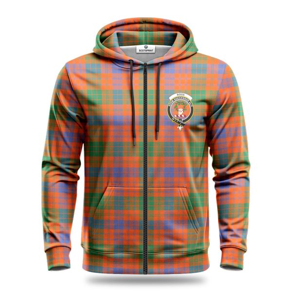 Ross Ancient Tartan Crest Hoodie Online - Image 3