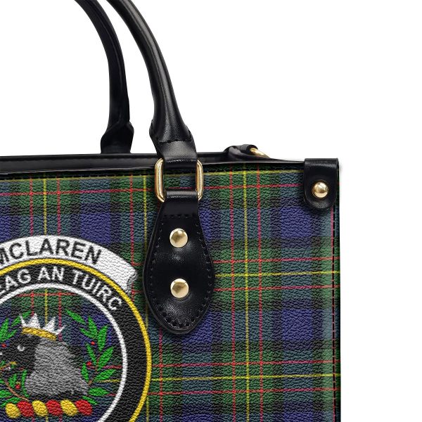McLaren Modern Tartan Crest Leather Handbag Online Sale - Image 5