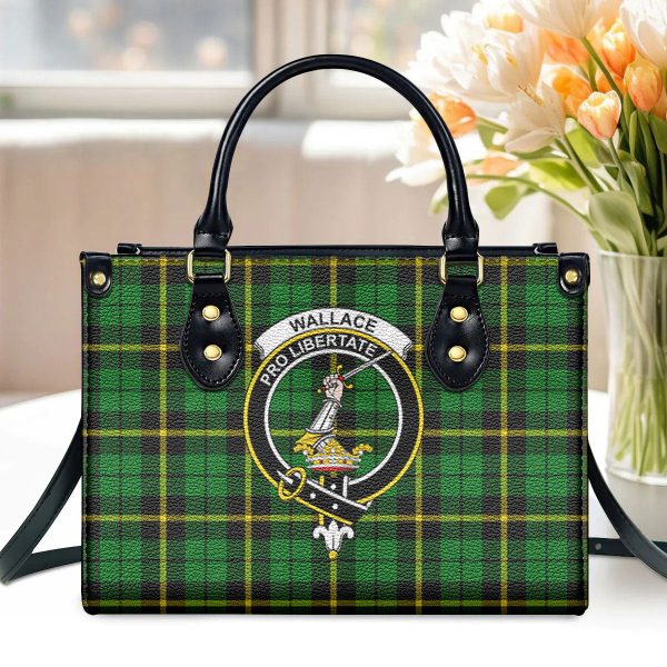 Wallace Hunting Modern Tartan Crest Leather Handbag Online Hot Sale