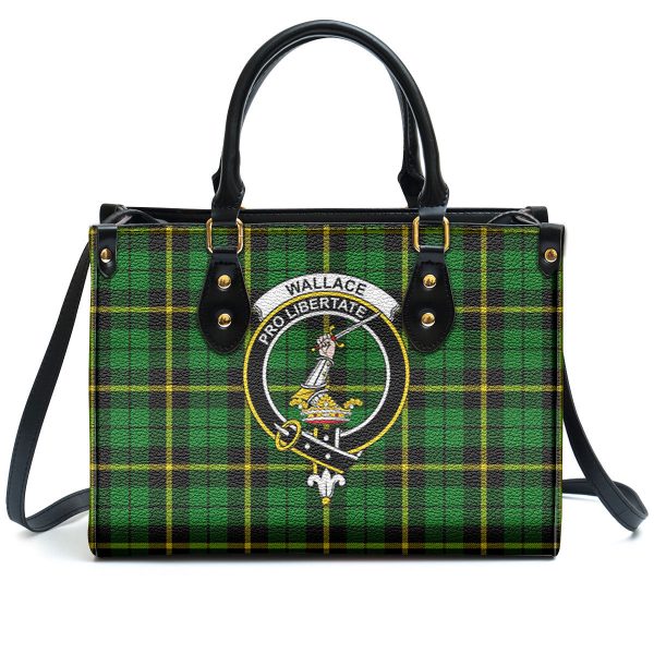 Wallace Hunting Modern Tartan Crest Leather Handbag Online Hot Sale - Image 2