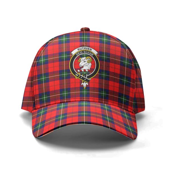 Ruthven Modern Tartan Crest Classic Cap Fashion
