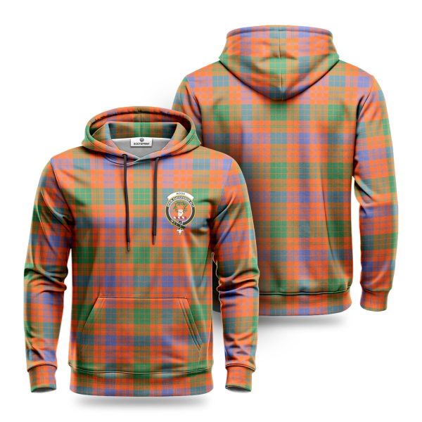 Ross Ancient Tartan Crest Hoodie Online