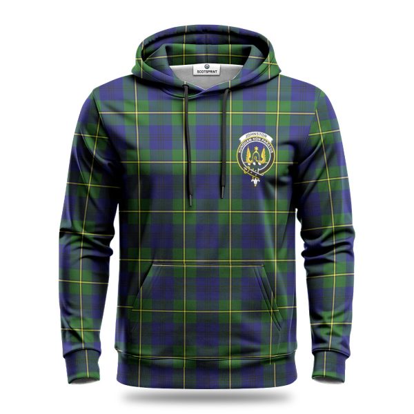 Johnston Modern Tartan Crest Hoodie Online now - Image 2
