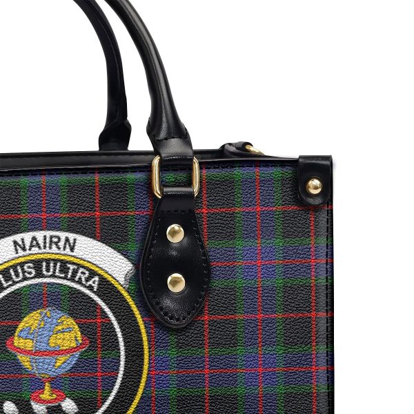 Nairn Tartan Crest Leather Handbag Online Hot Sale - Image 5