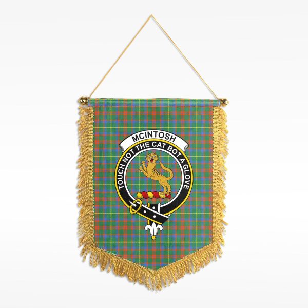 McIntosh Hunting Ancient Tartan Crest Wall Hanging Banner Discount