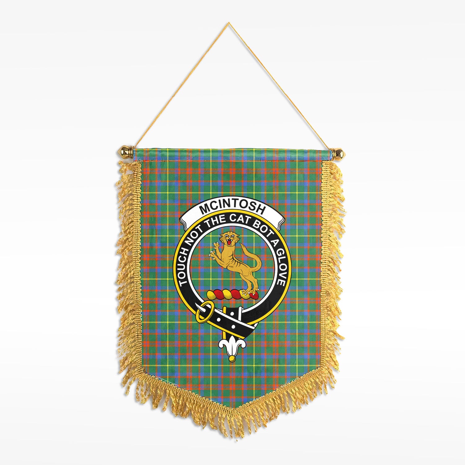 McIntosh Hunting Ancient Tartan Crest Wall Hanging Banner Discount