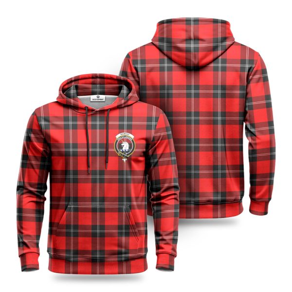 Ramsay Modern Tartan Crest Hoodie Cheap