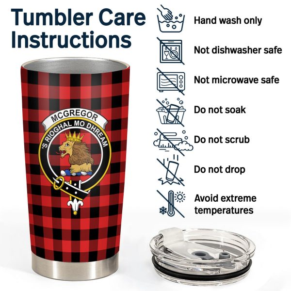 McGregor Rob Roy Modern Tartan Crest Tumbler Online now - Image 4