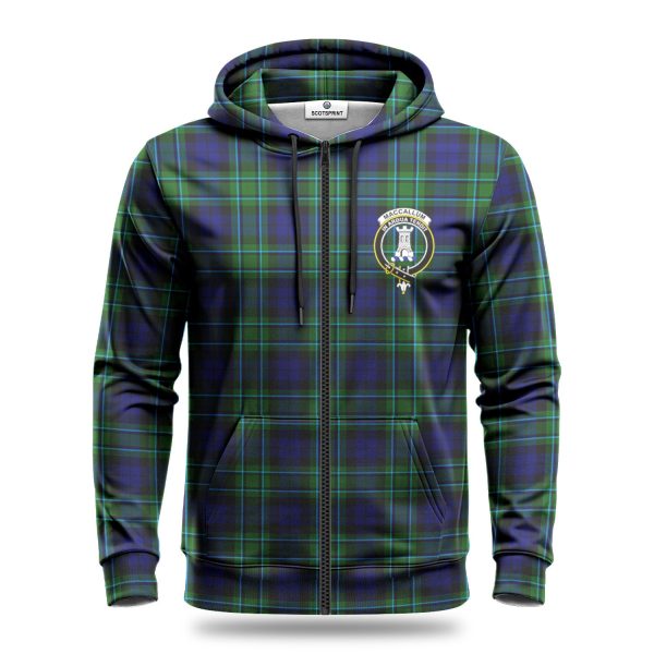 MacCallum Modern Tartan Crest Hoodie Hot on Sale - Image 3