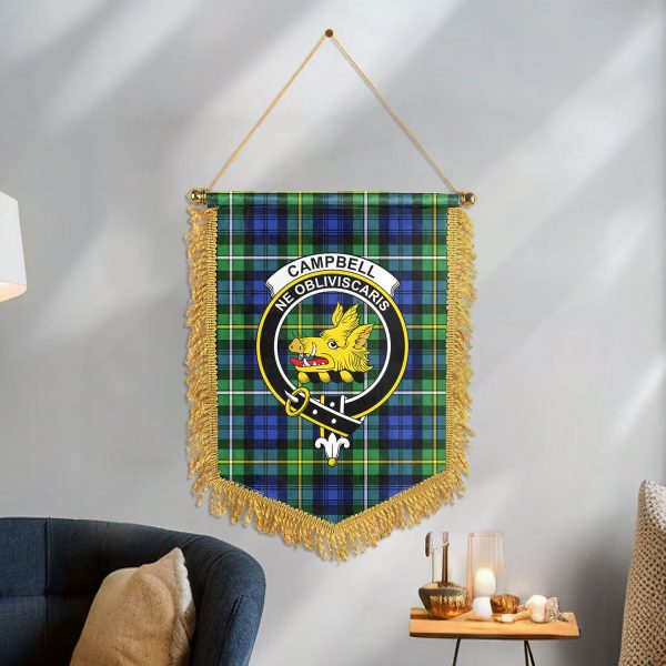 Campbell Argyll Ancient Tartan Crest Wall Hanging Banner Online Sale - Image 3