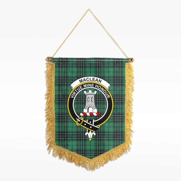 MacLean Hunting Ancient Tartan Crest Wall Hanging Banner Online