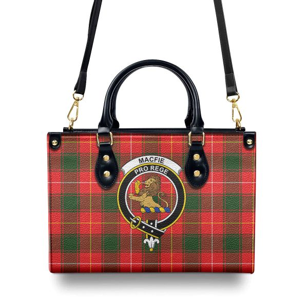 MacFie Tartan Crest Leather Handbag Online - Image 4