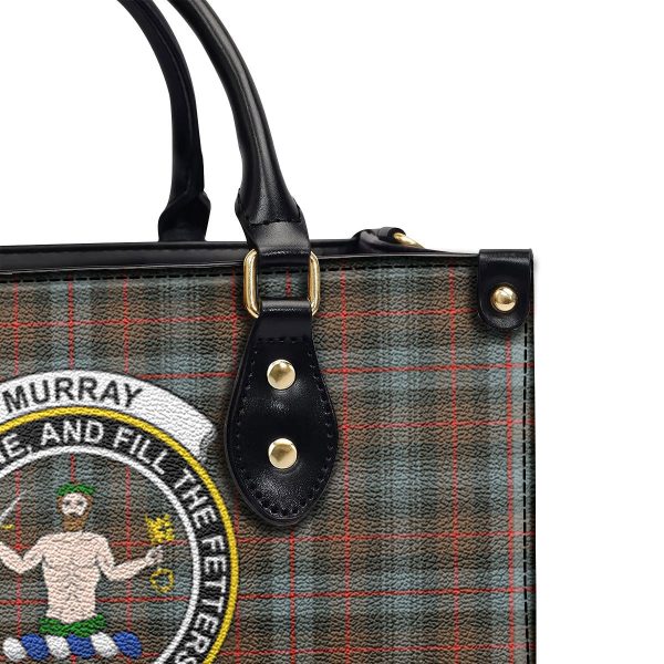 Murray of Atholl Weathered Tartan Crest Leather Handbag Supply - Image 5
