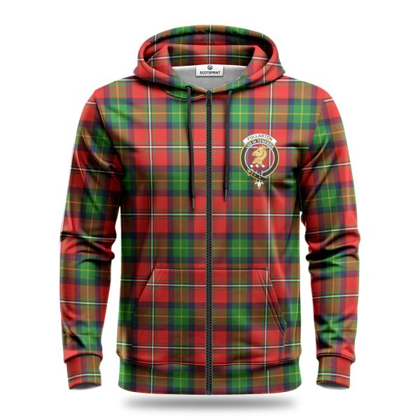 Fullarton Tartan Crest Hoodie Online now - Image 3