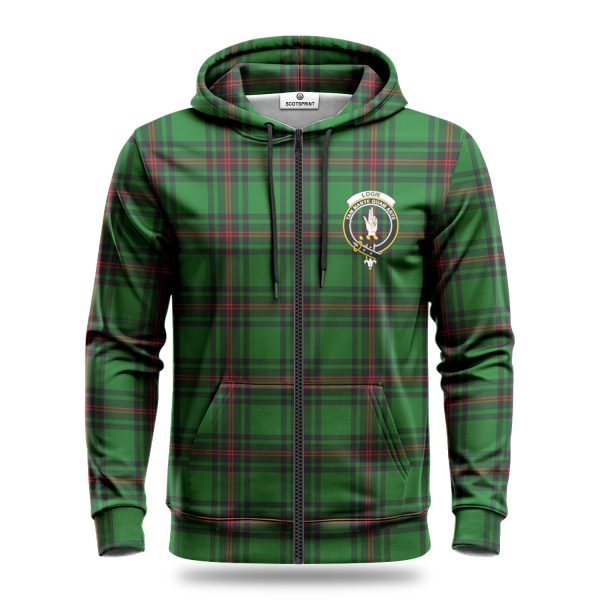Logie Tartan Crest Hoodie Discount - Image 3