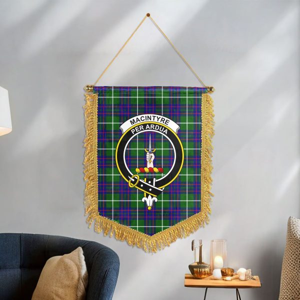MacIntyre Hunting Modern Tartan Crest Wall Hanging Banner on Sale - Image 3