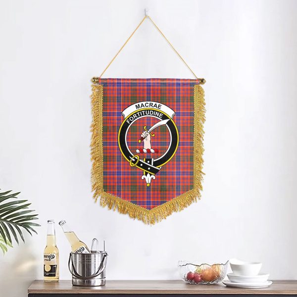 MacRae Ancient Tartan Crest Wall Hanging Banner For Sale - Image 2