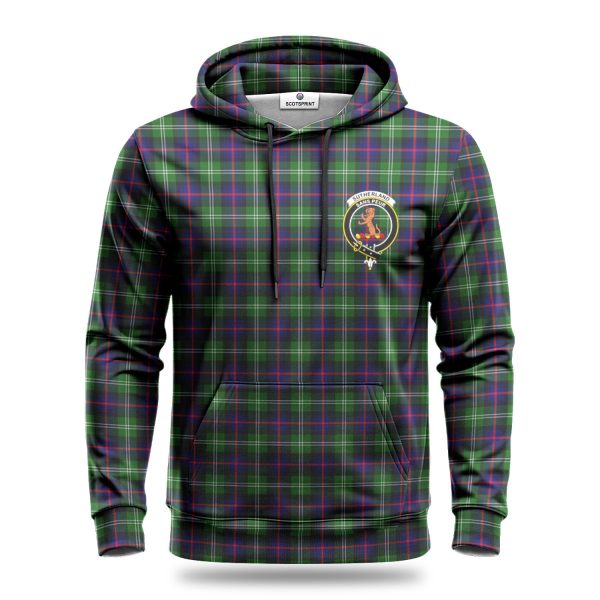 Sutherland Modern Tartan Crest Hoodie Supply - Image 2