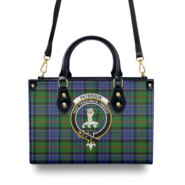 Paterson Tartan Crest Leather Handbag Online - Image 4