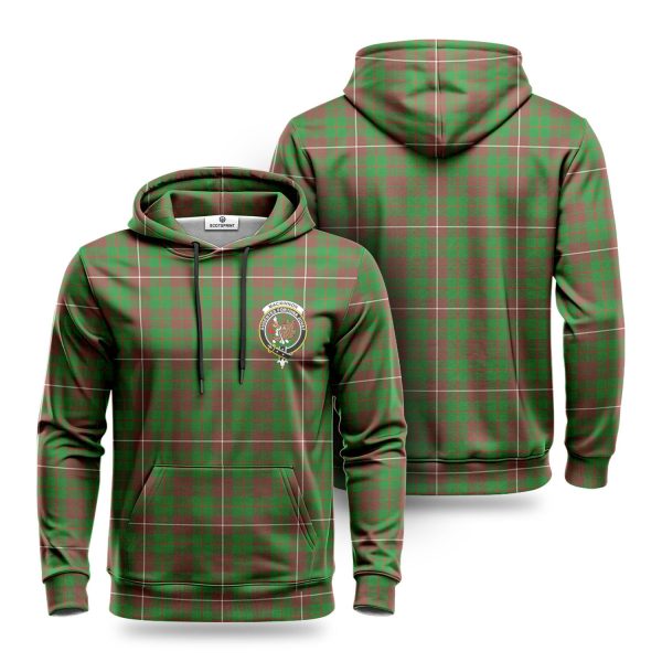 MacKinnon Hunting Modern Tartan Crest Hoodie Sale