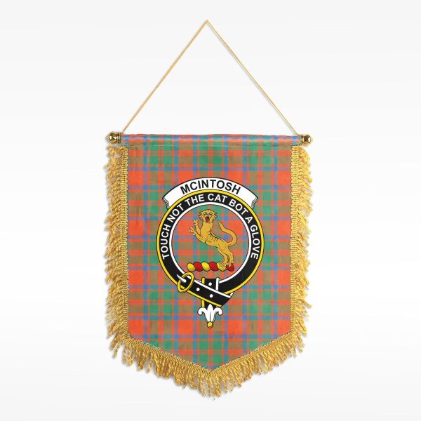 McIntosh Ancient Tartan Crest Wall Hanging Banner Online