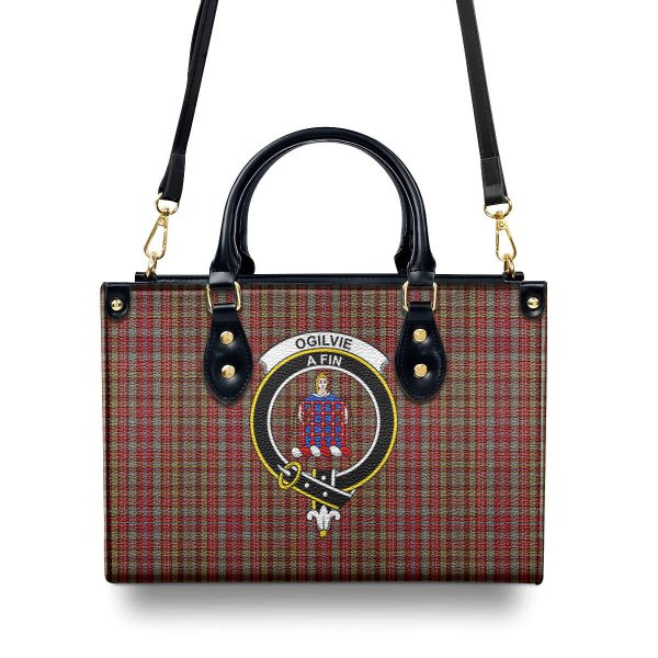 Ogilvie Tartan Crest Leather Handbag Sale - Image 4
