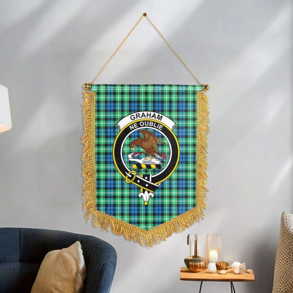 Graham of Montrose Ancient Tartan Crest Wall Hanging Banner For Discount - Image 3