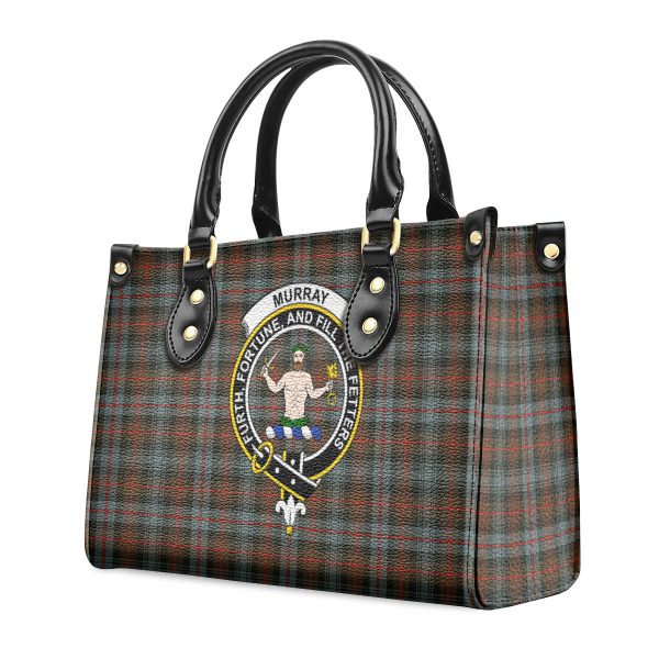 Murray of Atholl Weathered Tartan Crest Leather Handbag Supply - Image 3
