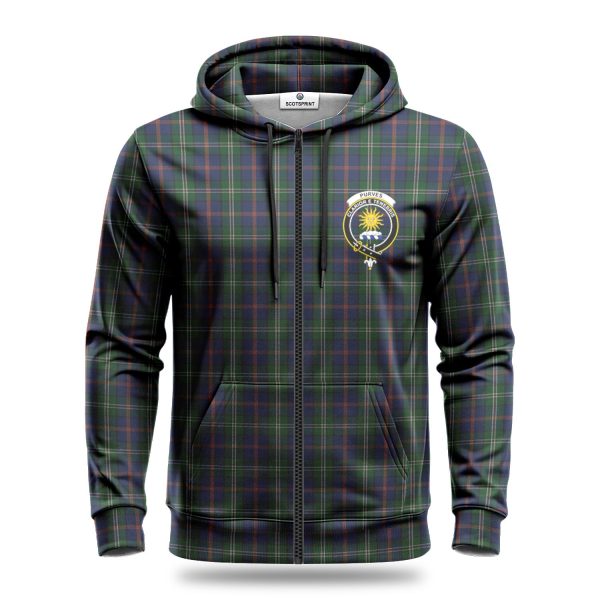 Purves Tartan Crest Hoodie Cheap - Image 3