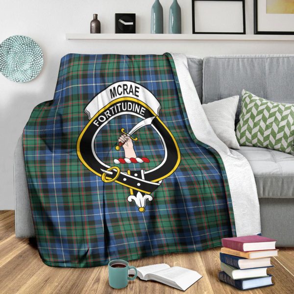 McRae Hunting Ancient Tartan Crest Blanket Cheap - Image 3