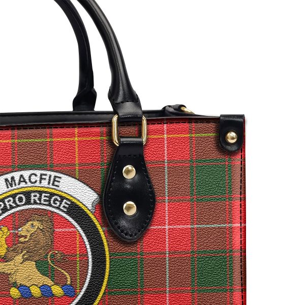MacFie Tartan Crest Leather Handbag Online - Image 5