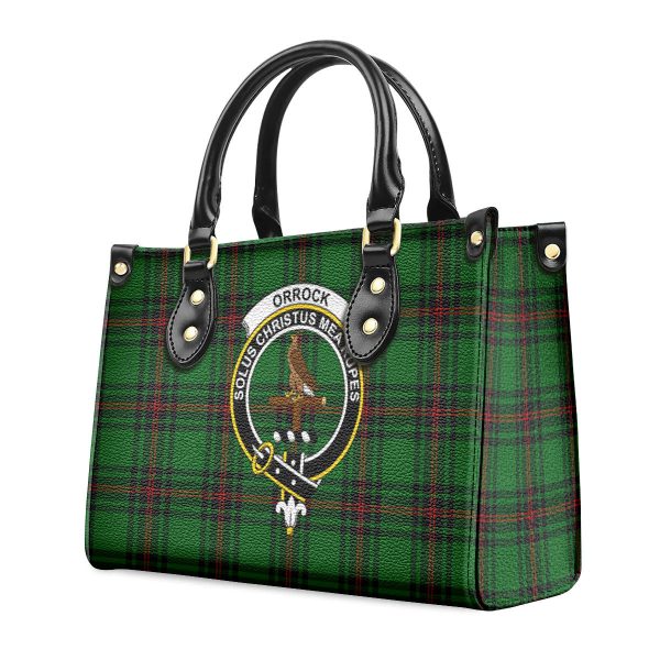 Orrock Tartan Crest Leather Handbag Online Hot Sale - Image 3