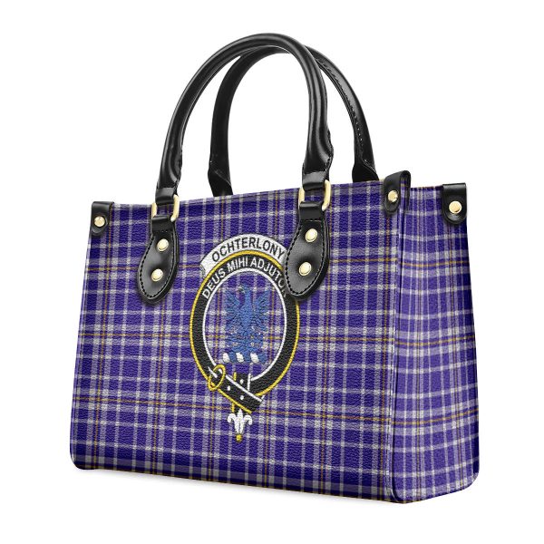 Ochterlony Tartan Crest Leather Handbag Sale - Image 3