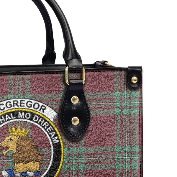 McGregor Hunting Ancient Tartan Crest Leather Handbag Fashion - Image 5